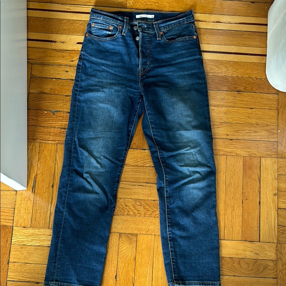 Levi's Blue Straight Leg Jeans with Rich Indigo Wash
